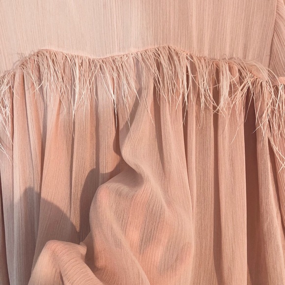 Zara pastel pink feather top S - Picture 3 of 7